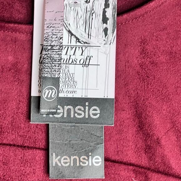 Kensie | NWT Wine Colored Fringe Dress Size Medium - Picture 2 of 3